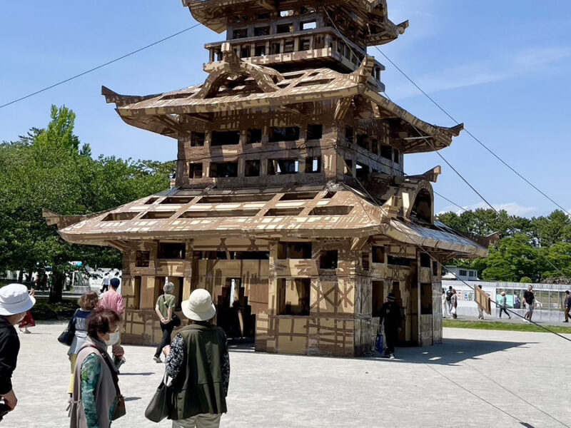 紙の城 出現！？ダンボール天守閣を見に行ってきました