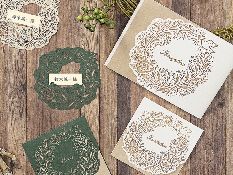 リースグリーン制作中🌿レーザー加工で描く繊細なリース模様