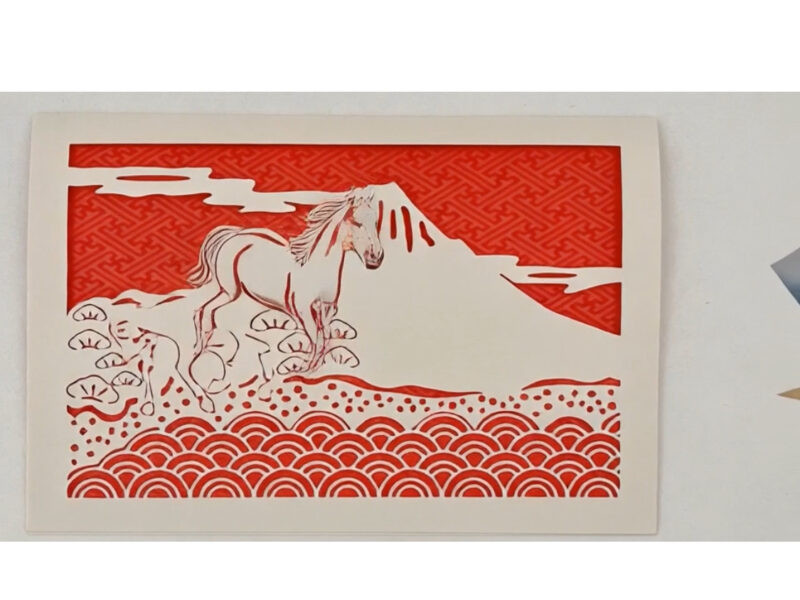 【午年レターセット、画像でもう少しだけ遊んでみました🐎✨】